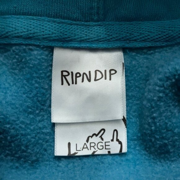 Ripndip Hoodie Mens Size L Pullover Dragon Ball Super Sainerm Green Tie-Dye - Picture 5 of 6
